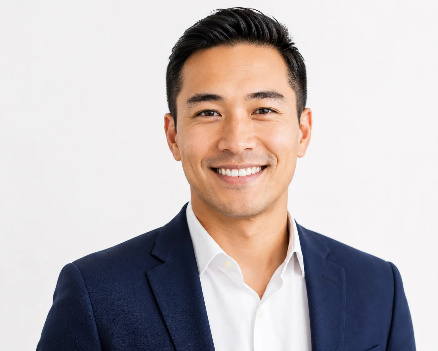 Professional business headshot with smile