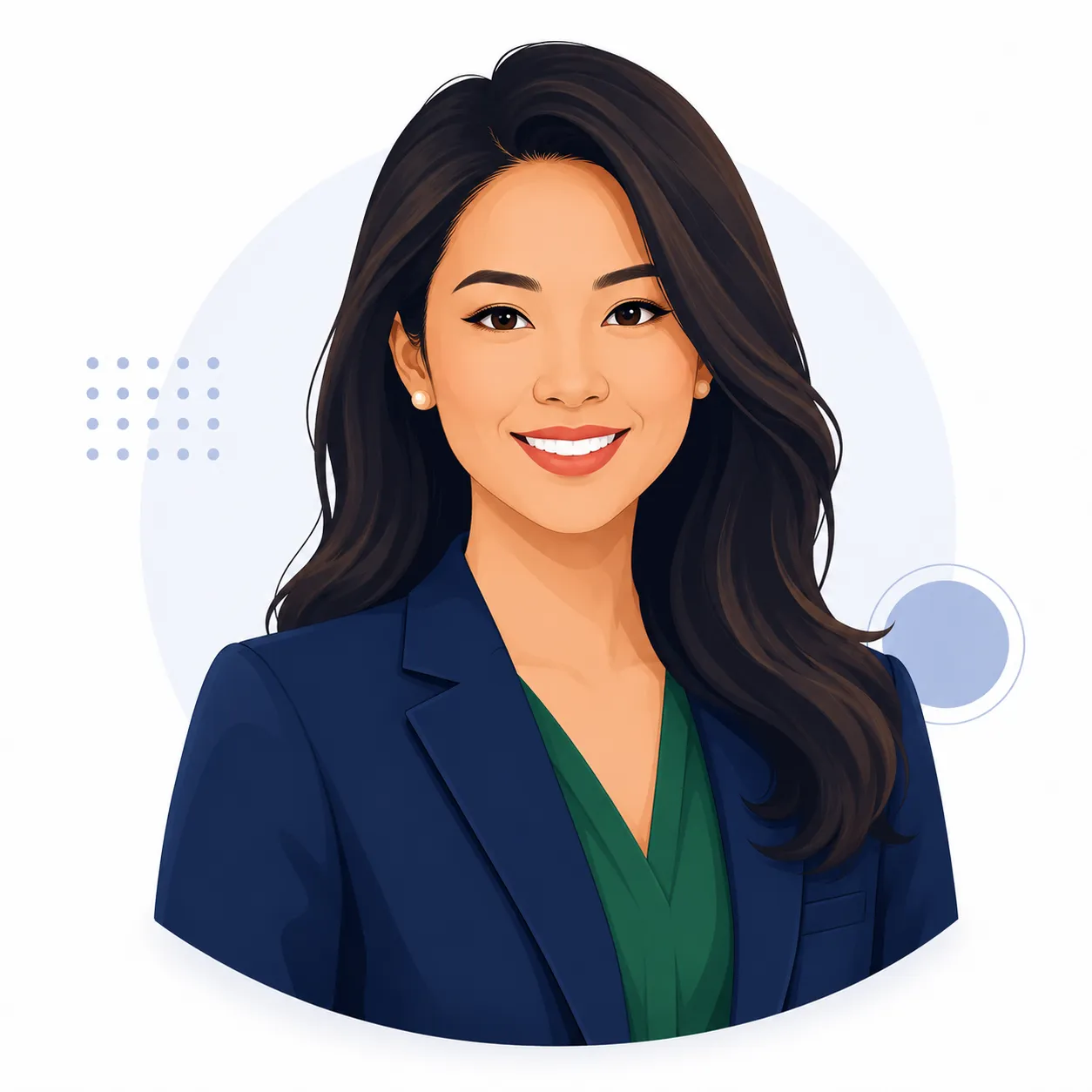 Professional digital avatar portrait