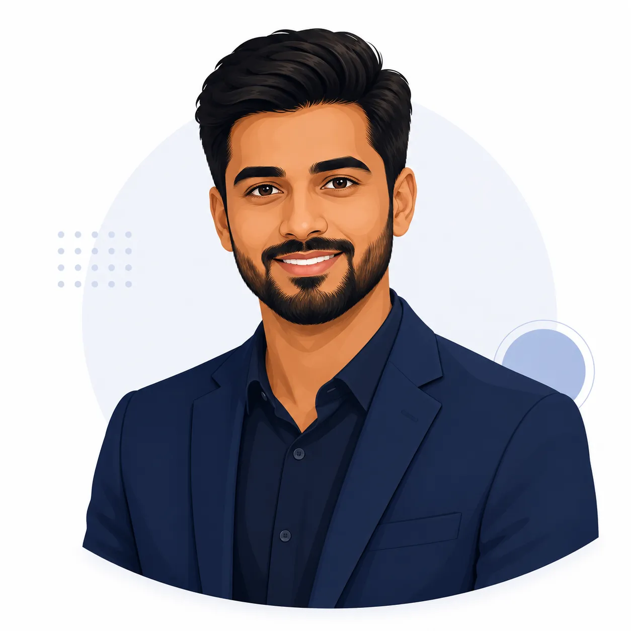 Stylized professional avatar portrait